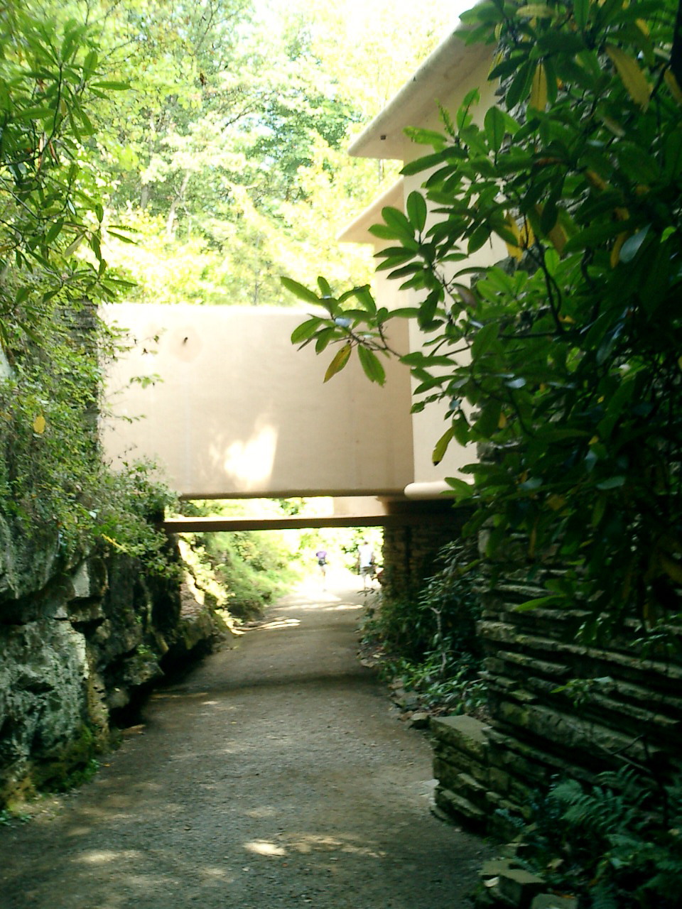 The bridge from the main house to the guest house